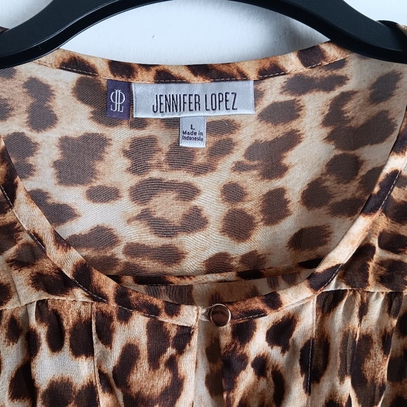 Jennifer Lopez Animal Print Blouse - Brown and Black - Picture 4 of 4